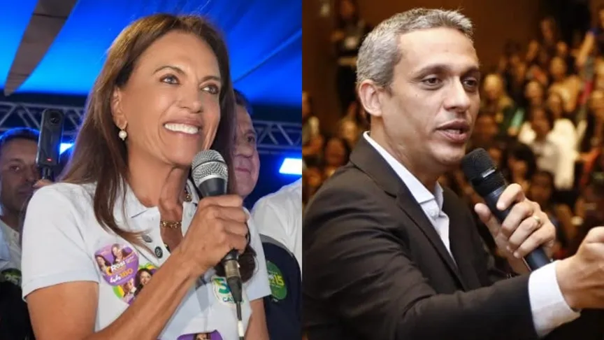 Gracinha Caiado (União) e Gustavo Gayer (PL) disputam duas vagas no Senado, em Goiás. | Fotos: Redes Sociais